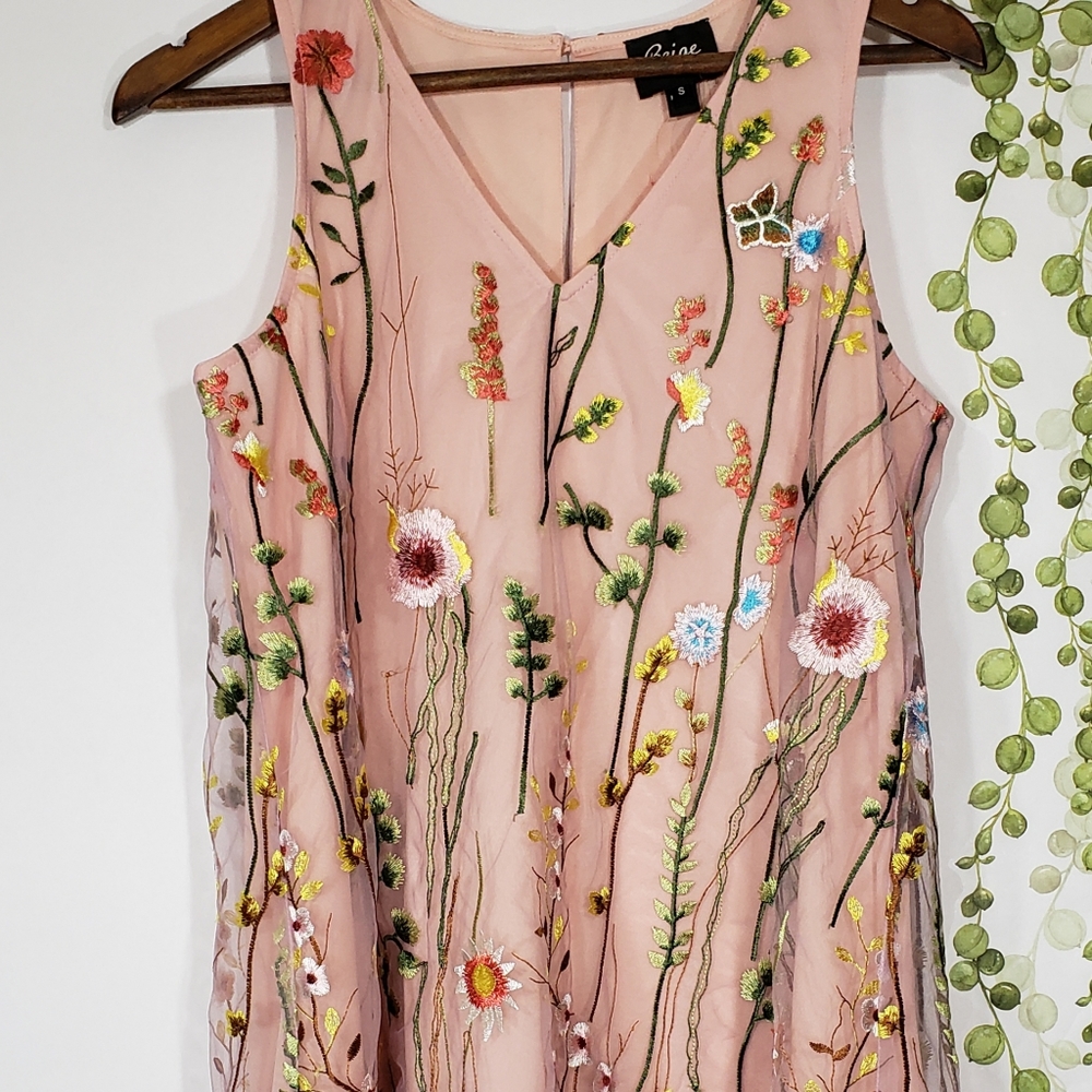 😍 Embroidered Floral Dress - Beige by ECI
